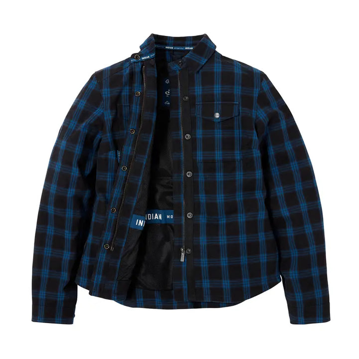 Womens CANYON PLAID Overshirt in Blue