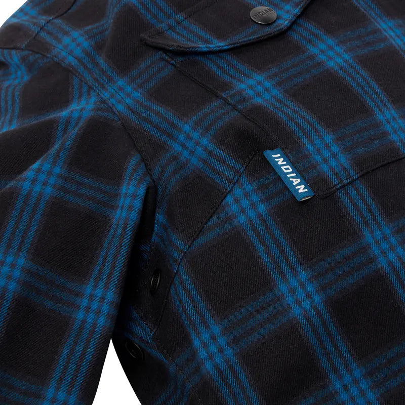 Womens CANYON PLAID Overshirt in Blue