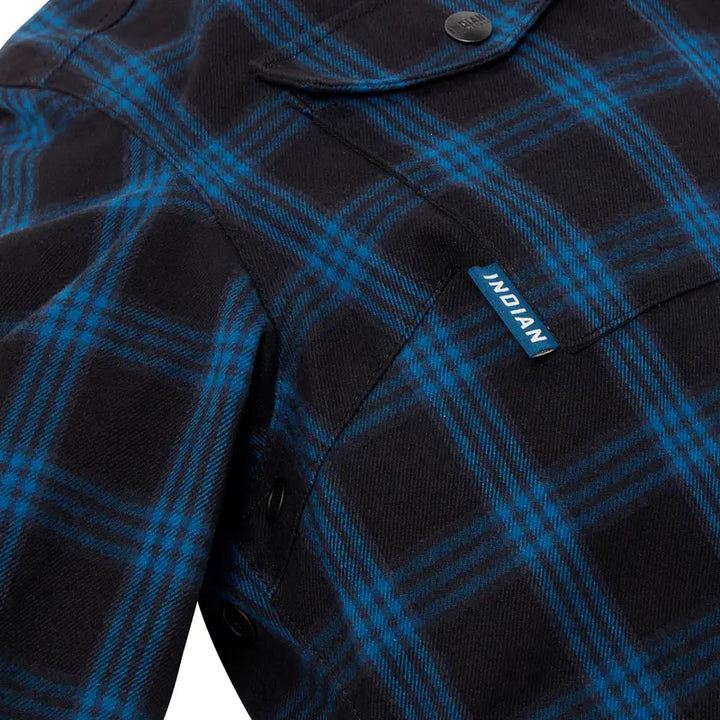 Womens CANYON PLAID Overshirt in Blue