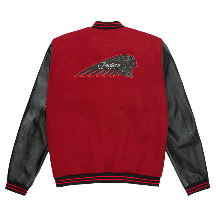 Indian Motorcycle 125th Varsity Jacket in Red