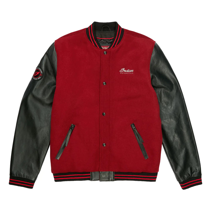 Indian Motorcycle 125th Varsity Jacket in Red