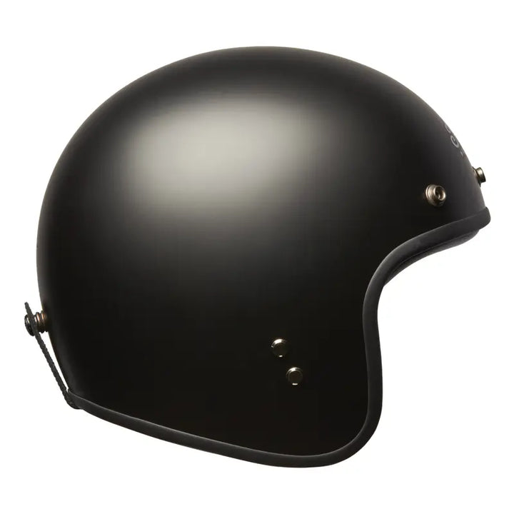 Open Face Retro Helmet, Matte Black