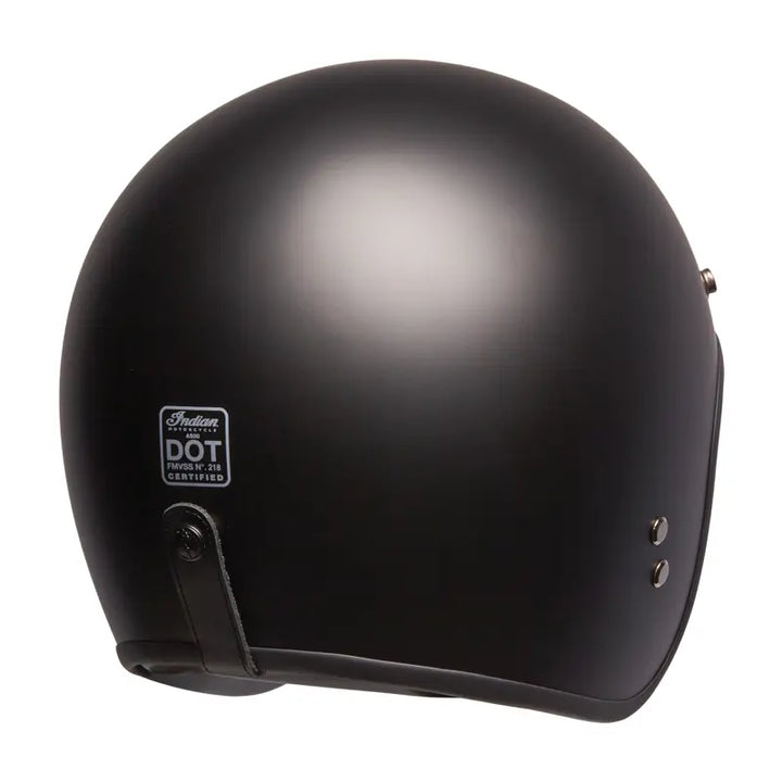 Open Face Retro Helmet, Matte Black