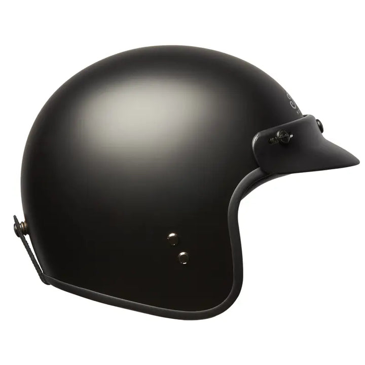 Open Face Retro Helmet, Matte Black