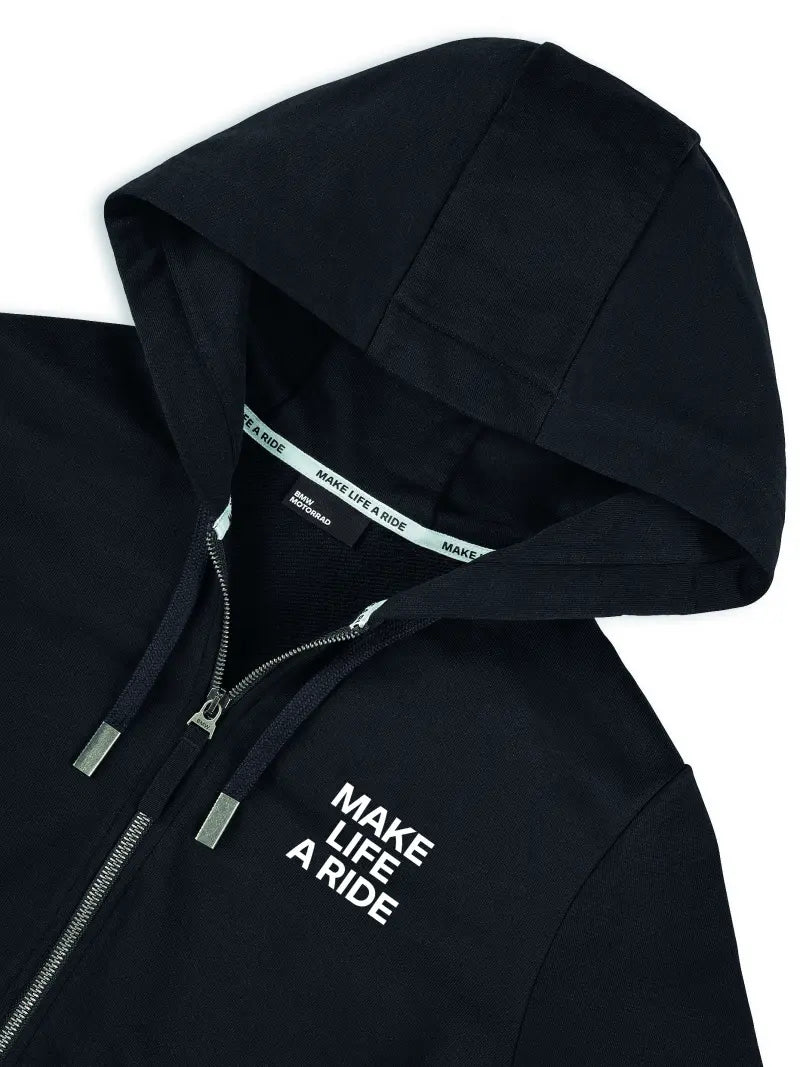Womens Make Life a Ride Hoodie - Black