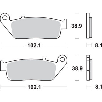 627HF HF Street Ceramic Organic Brake Pads