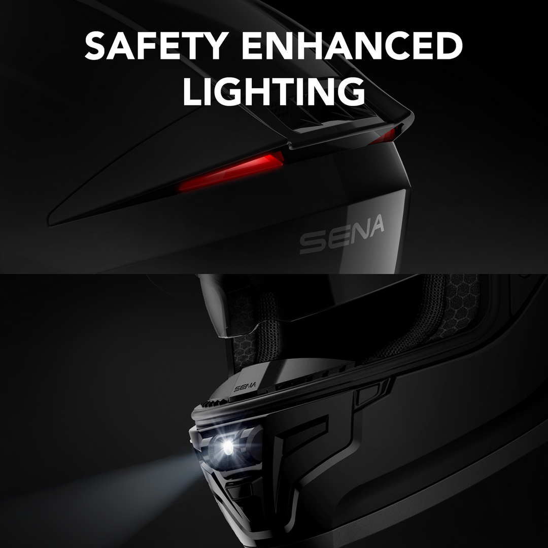 SENA PHANTOM Helmet with Mesh Intercom in Matte Black