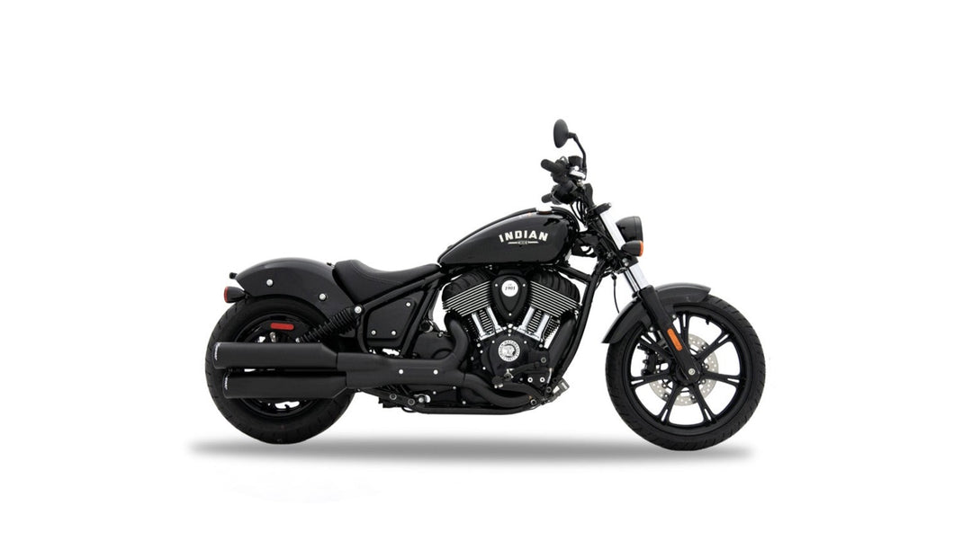 RHINEHART Racing - Indian Chief Slip-On Mufflers - Black with Black End Cap