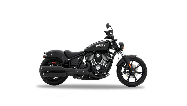 RHINEHART Racing - Indian Chief Slip-On Mufflers - Black with Black End Cap
