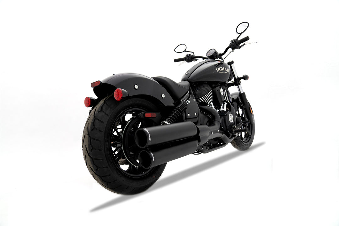RHINEHART Racing - Indian Chief Slip-On Mufflers - Black with Black End Cap