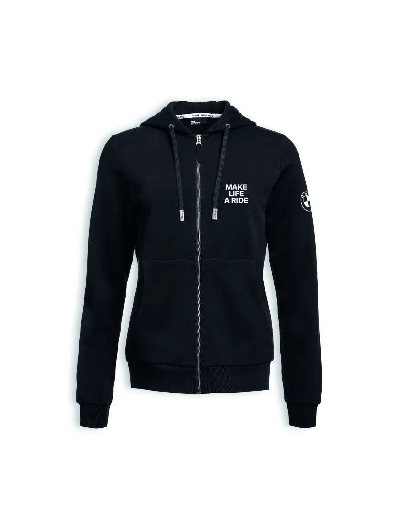 Womens Make Life a Ride Hoodie - Black