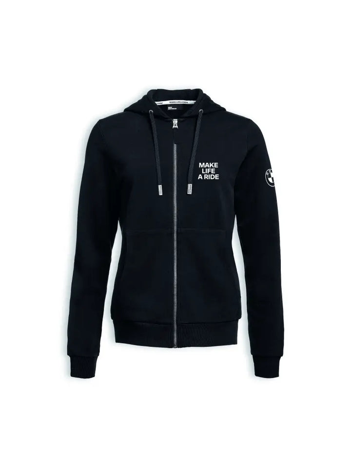 Womens Make Life a Ride Hoodie - Black