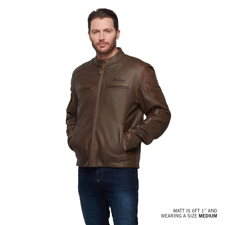 Mens ELLINGSON JACKET in BROWN Leather  IM