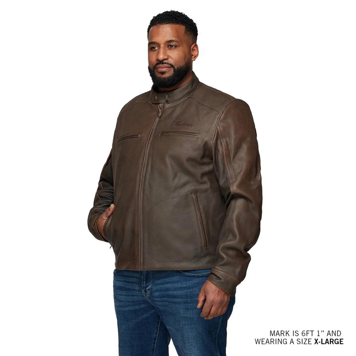 Mens ELLINGSON JACKET in BROWN Leather  IM