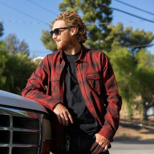 Saturday Night Special Flannel Shirt from Fasthouse in Oxblood Red