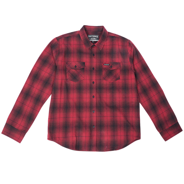 Saturday Night Special Flannel Shirt from Fasthouse in Oxblood Red