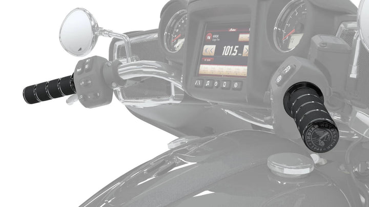 Indian Motorcycle Select Handlebar Grips - IN BLACK OR CHROME 