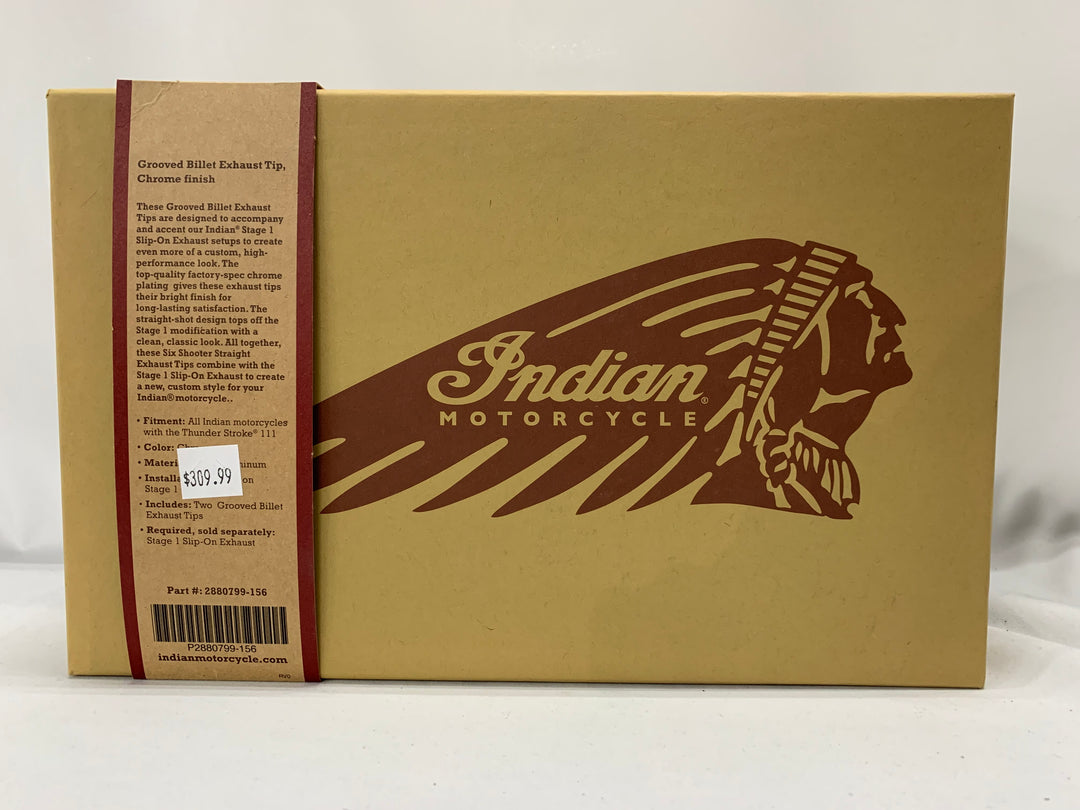Indian Motorcycle Grooved Billet Exhaust Tip